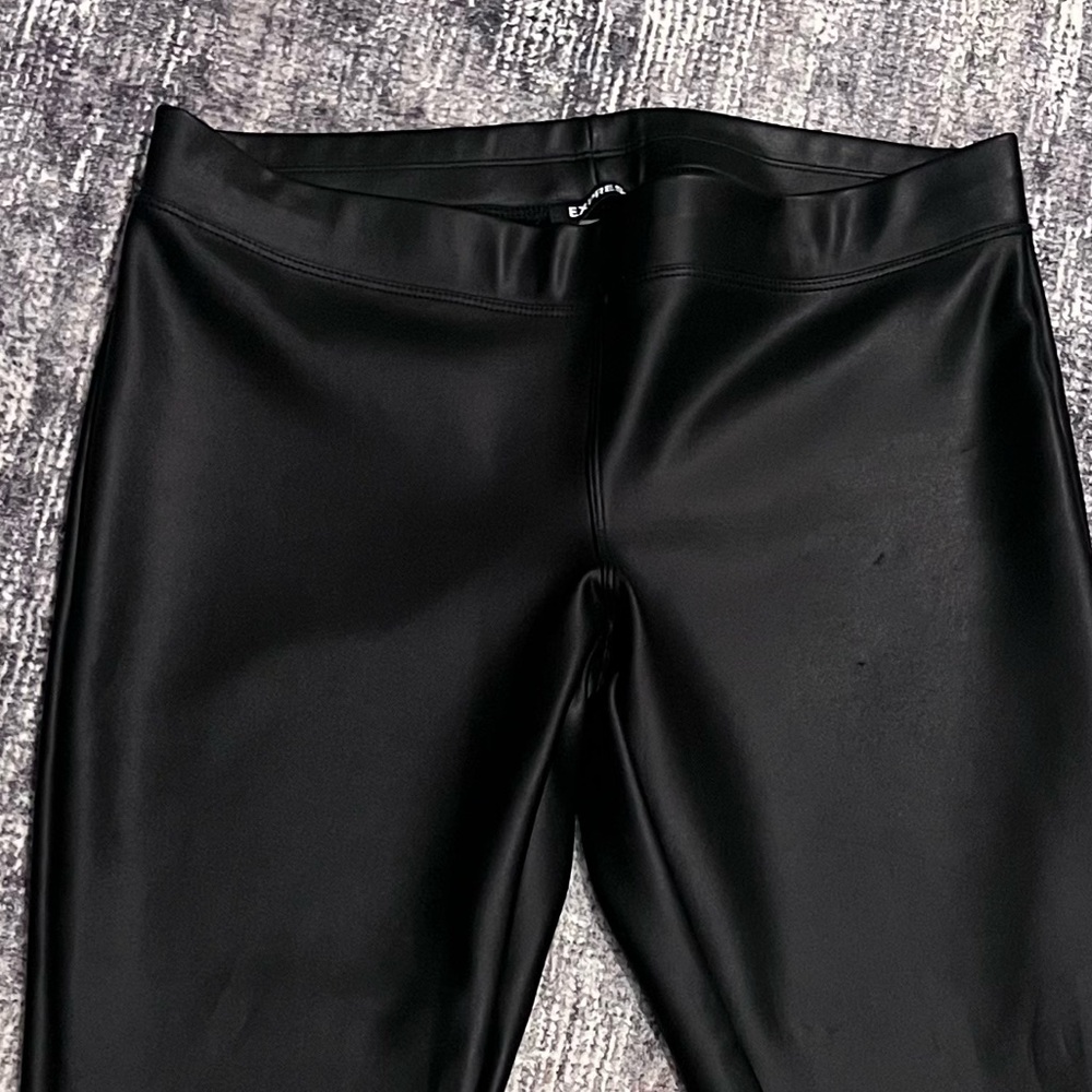 Express Black Faux Leather Pants